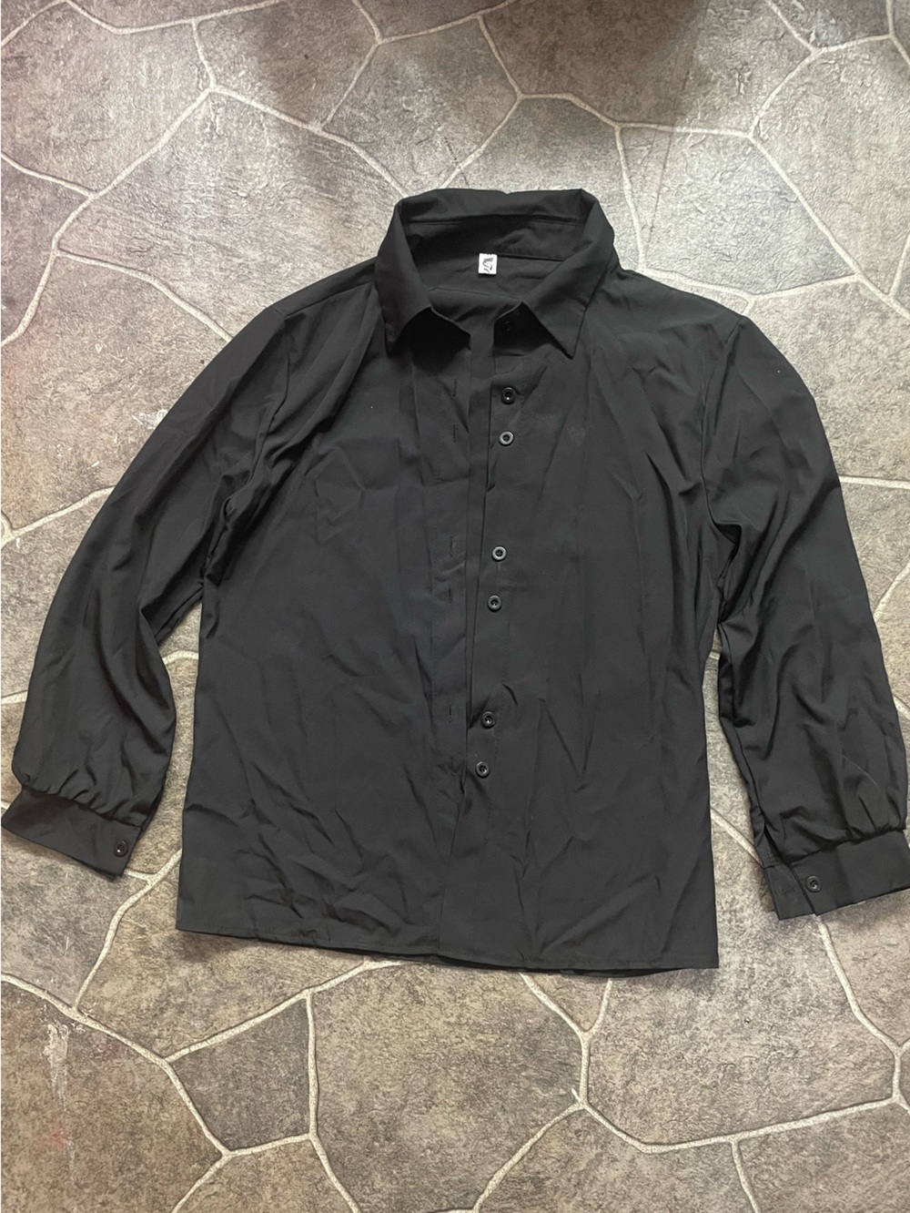 Black Women Button-Up Shirt